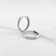Hoop Earrings Smooth Hoop 1.8g / 1/2 in 18K White Gold