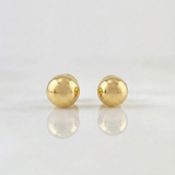 Stud Earrings Bead Plain 0.75 g / in / 5 mm Yellow Gold 18K
