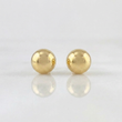 Plain Bead Stud Earrings 0.65 g / in / 6 mm Yellow Gold 18K