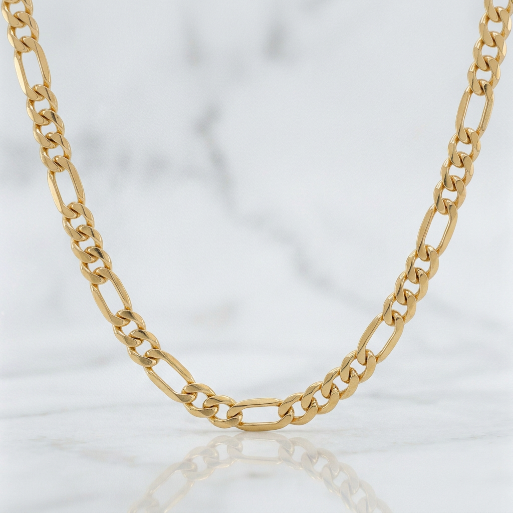 Figaro Chain 8gr / 23 3/4 in / 2mm 18K Yellow Gold +1 &