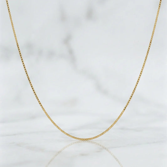 Cadena Veneciana 2.25g / 16 in / 0.9mm Oro Amarillo 18K