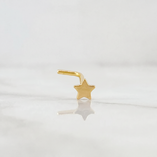 Piercing Chispa Estrella 0.1g / 1/4 in Oro Amarillo 18K