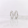 Hoop Earrings Jass Plain 2gr / 3/4 in / White Gold 18K