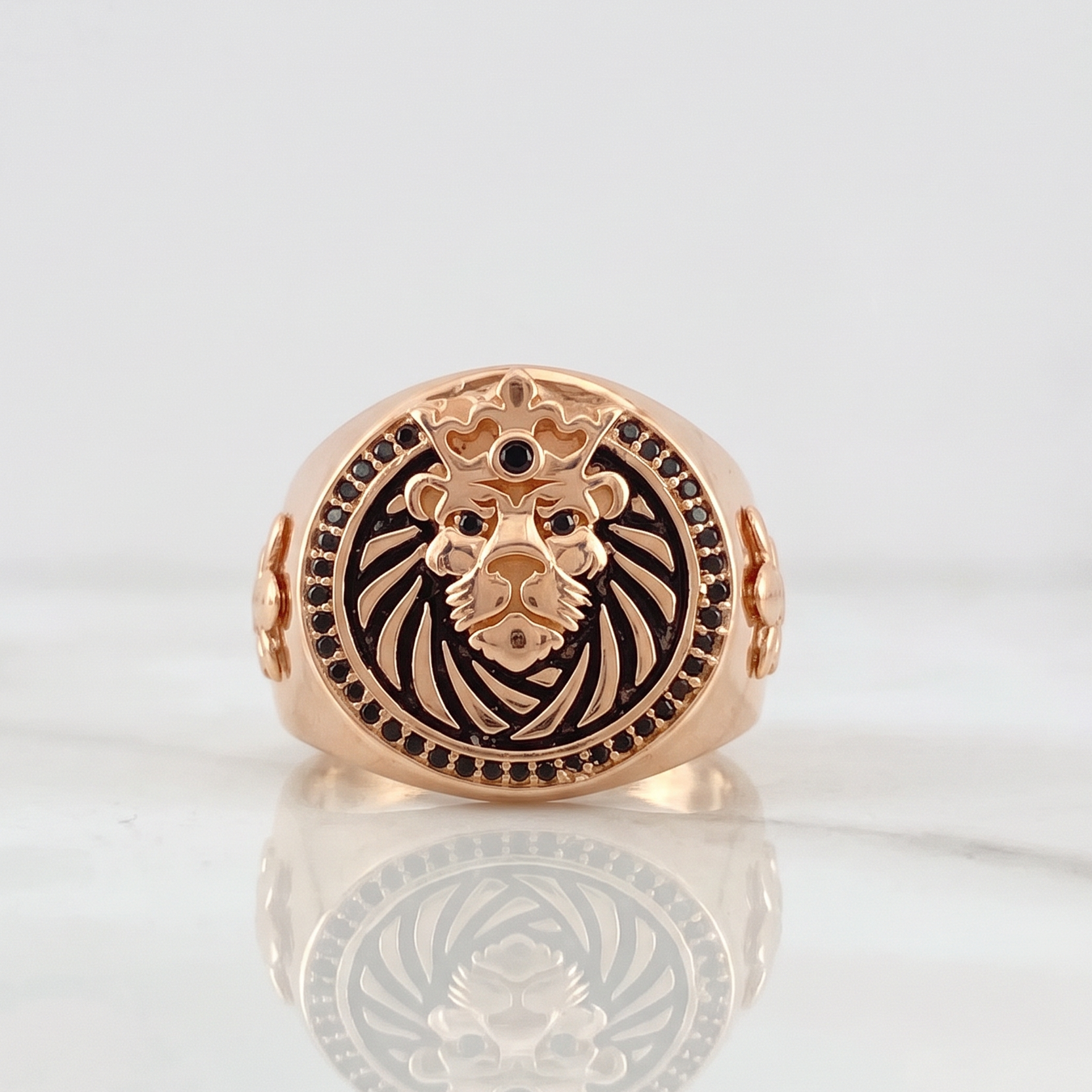 Anillo Tigre 10.15g / T10 3/4 Oro Rosa 18K
