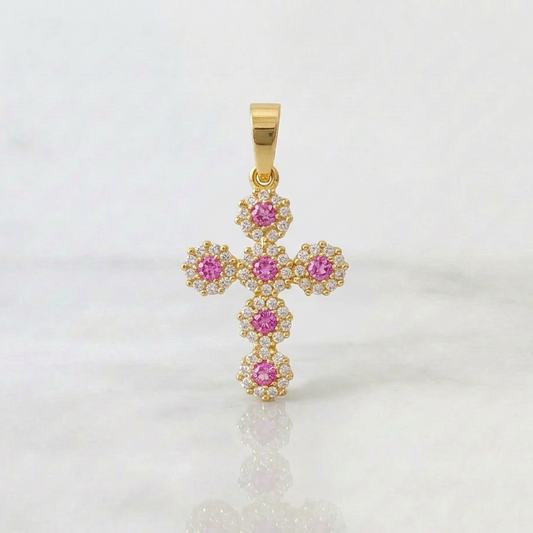 Dije Cruz Tupida 1.4g / 1 in Oro Amarillo 18K