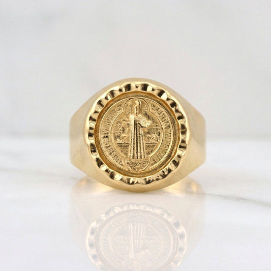 Anillo San Benito 3.5g / T8,5 Oro Amarillo 18K