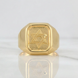 Anillo Estrella de David 3.25g / T8,5 Oro Amarillo 18K