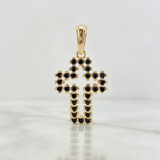 Dije Cruz Silueta 2.3gr / 1 1/4 in / Oro Amarillo 18K &