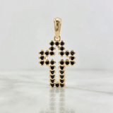 Dije Cruz Silueta 2.3gr / 1 1/4 in / Oro Amarillo 18K &