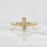 Cross Ring 1.95g / T8 Yellow Gold 18K