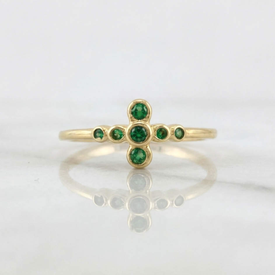 Cross Ring 1.65g / T4.5 Yellow Gold 18K