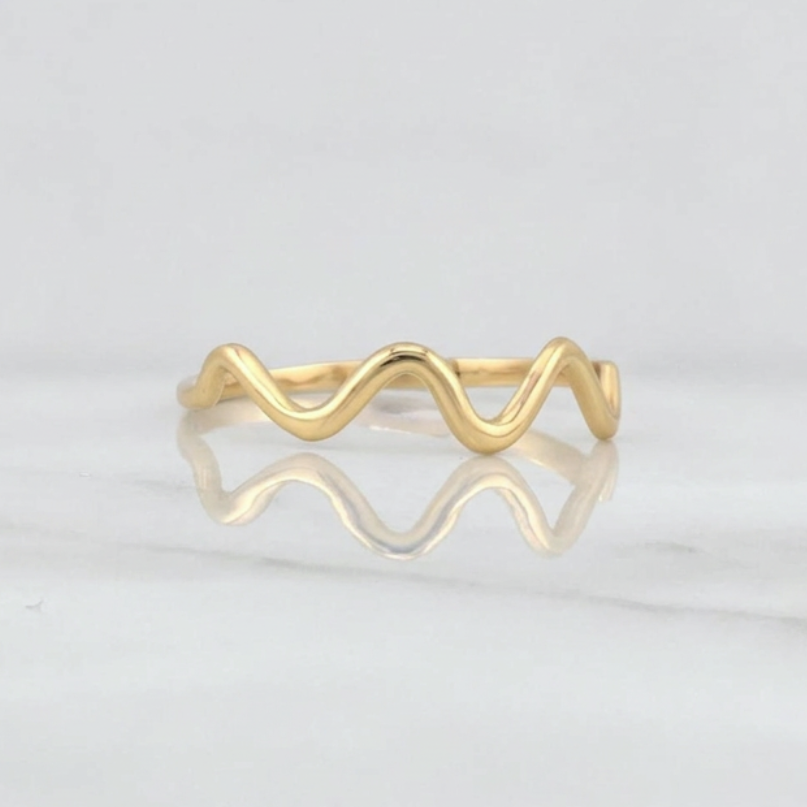 Partial Zig Zag Ring 1.05g / T8.75 Yellow Gold 18K