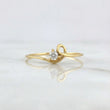 Anillo Solitario Lazo 0.85g / T8.75 Oro Amarillo 18K