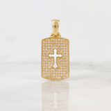Pendant Plate Cross 3.3 g / 1 1/4 in 18K Yellow Gold