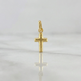 Plain Cross Pendant 0.15g / 1/2 in 18K Yellow Gold