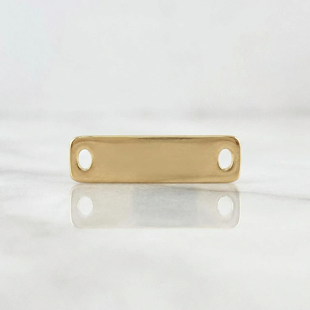 Charm Rectangular Plaque 0.35gr / 3/4 in / Yellow Gold 18K %