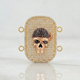Charm Pirate Skull 9.7g / 1 1/2 in Tri-Color Gold 18K