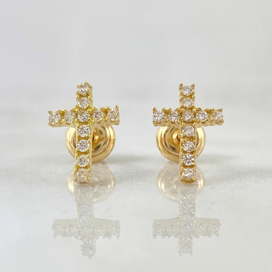 Topos Cruz Tupida 0.9gr / 10.6mm Oro Amarillo 18K ©