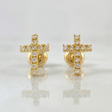 Topos Cruz Tupida 0.9gr / 10.6mm Oro Amarillo 18K ©