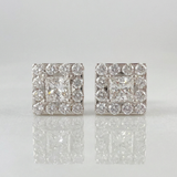 Topos Cubo Diamantes 2.2qts 6.3g / in / 10.25mm Oro Blanco 18K