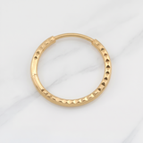 Candongas Aro Rayado 0.85g / 1/2 in Oro Amarillo 18K