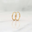 Candongas Aro Liso 0.35g / 1/4 in Oro Amarillo 18K