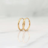 Candongas Aro Liso 0.35g / 1/4 in Oro Amarillo 18K