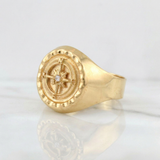 Anillo Brujula 3.25g / T8.75 Oro Amarillo 18K