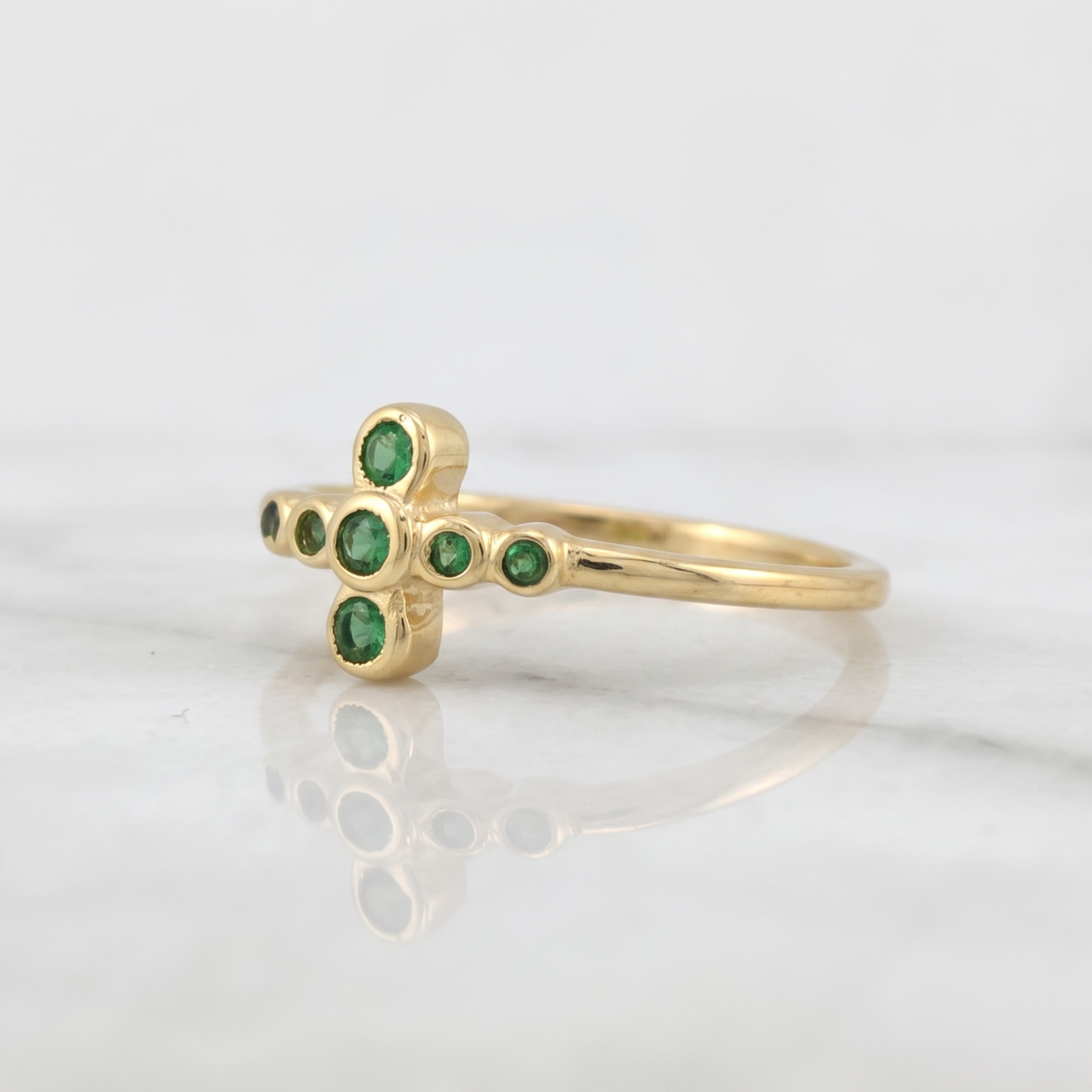 Cross Ring 1.65g / T4.5 Yellow Gold 18K