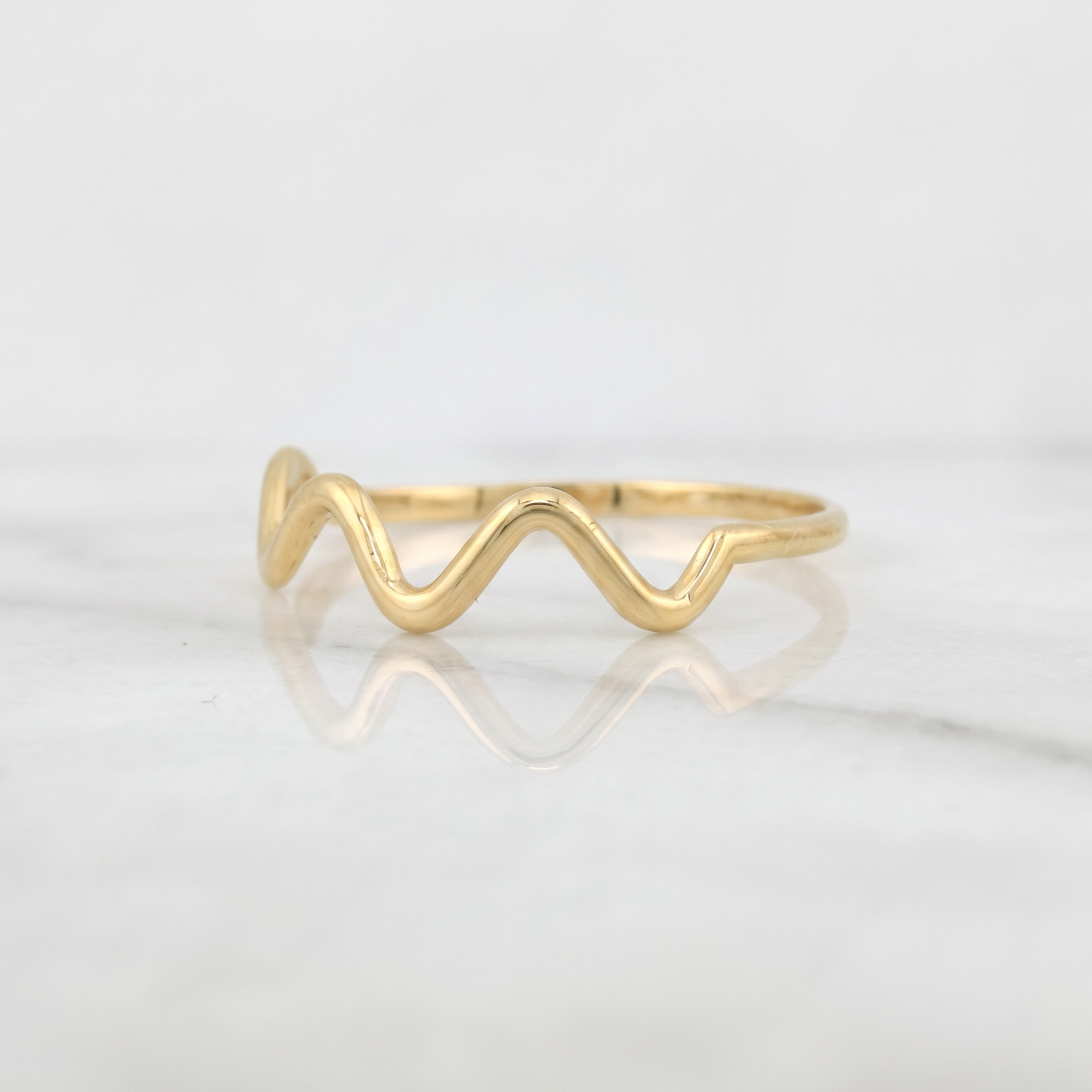 Partial Zig Zag Ring 1.05g / T8 Yellow Gold 18K