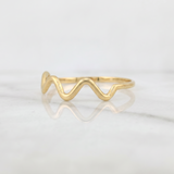 Partial Zig Zag Ring 1.1g / T8.25 Yellow Gold 18K
