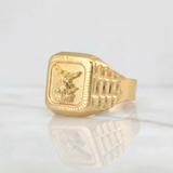 Anillo Arcangel San Miguel 3.6g / T8.75 Oro Amarillo 18K
