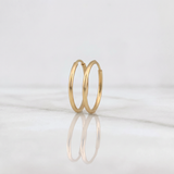 Candongas Aro Liso 0.45g / 1/2 in Oro Amarillo 18K