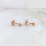 Topos Bola Lisa 0.45gr / 3mm Oro Rosa 18K %