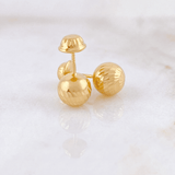 Topos Bola Diamantada 0.9 g / in / 7 mm Oro Amarillo 18K