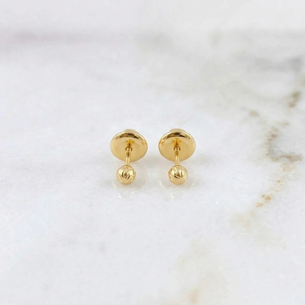 Topos Bola Diamantada 0.45g / in / 3mm Oro Amarillo 18K