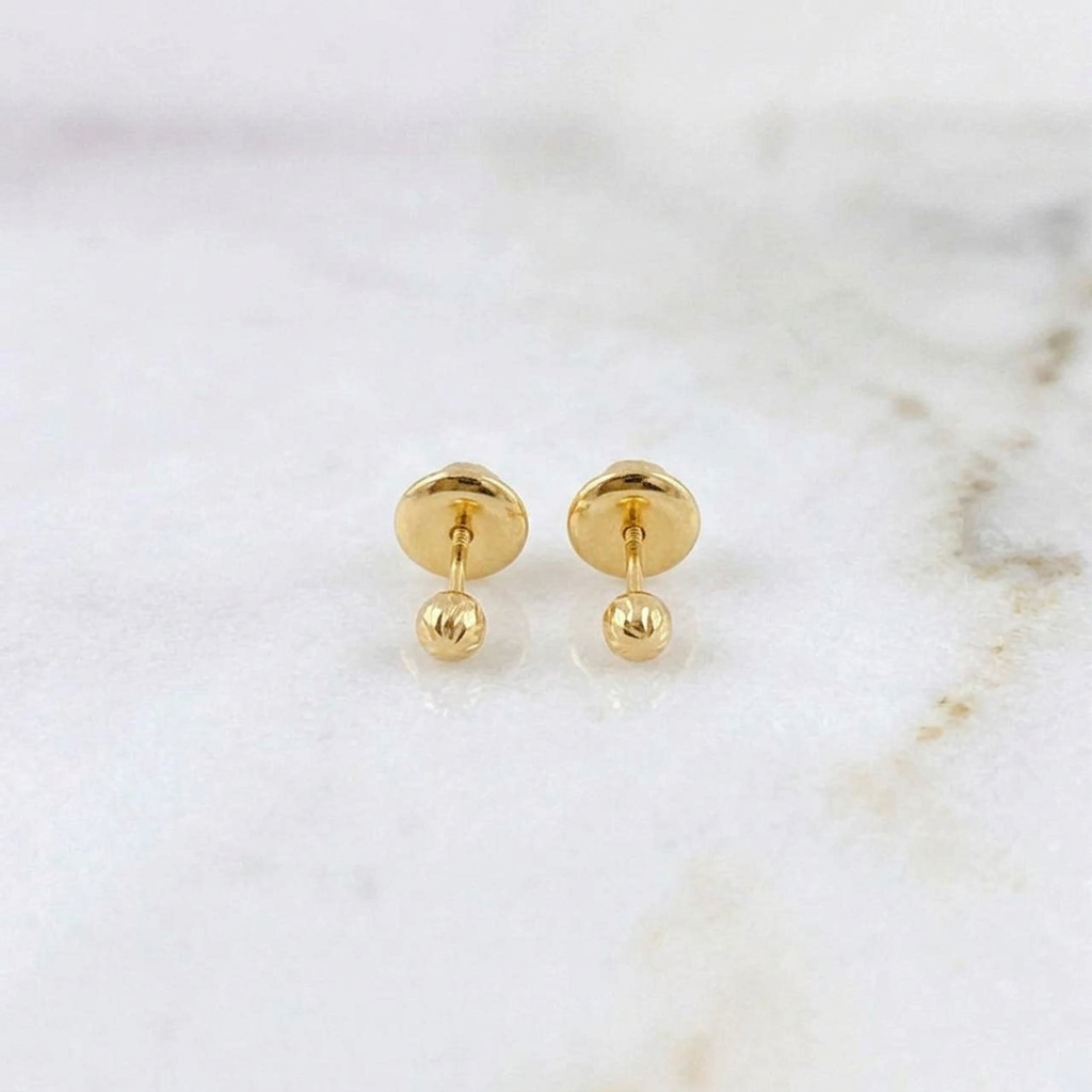Topos Bola Diamantada 0.45 g / 3 mm Oro Amarillo 18K
