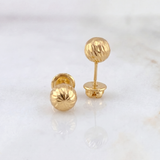 Topos Bola Diamantada 0.8 g / in / 6 mm Oro Amarillo 18K
