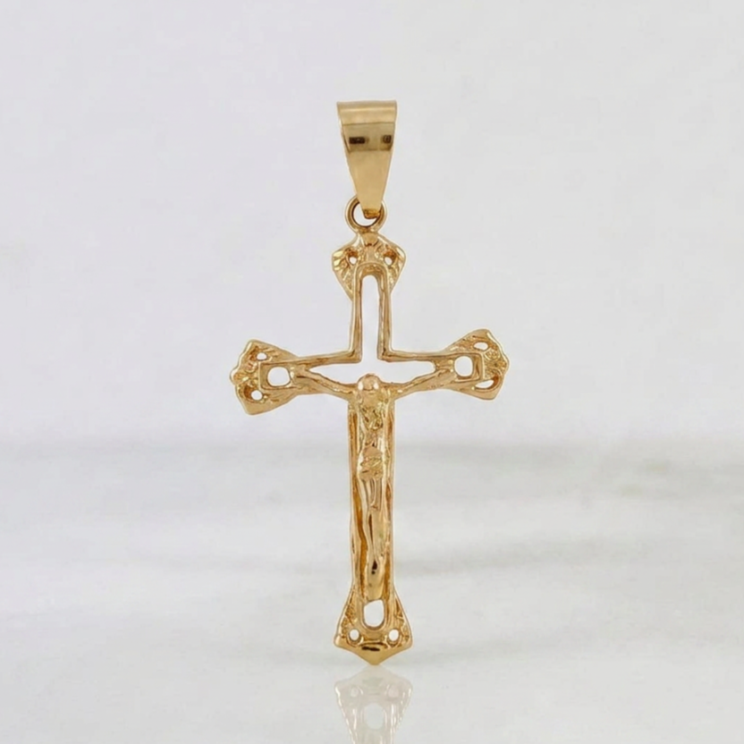 Dije Cruz Cristo 2.2gr / 1 1/2 in / Oro Amarillo 18K %