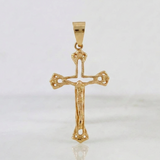 Dije Cruz Cristo 2.2gr / 1 1/2 in / Oro Amarillo 18K %
