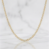 Flat Mariner Chain 1.15g / 16 in / 1.2mm Three Golds 18K