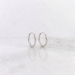 Candongas Aro Liso 0.4gr / 1/2 in / Oro Blanco 18K