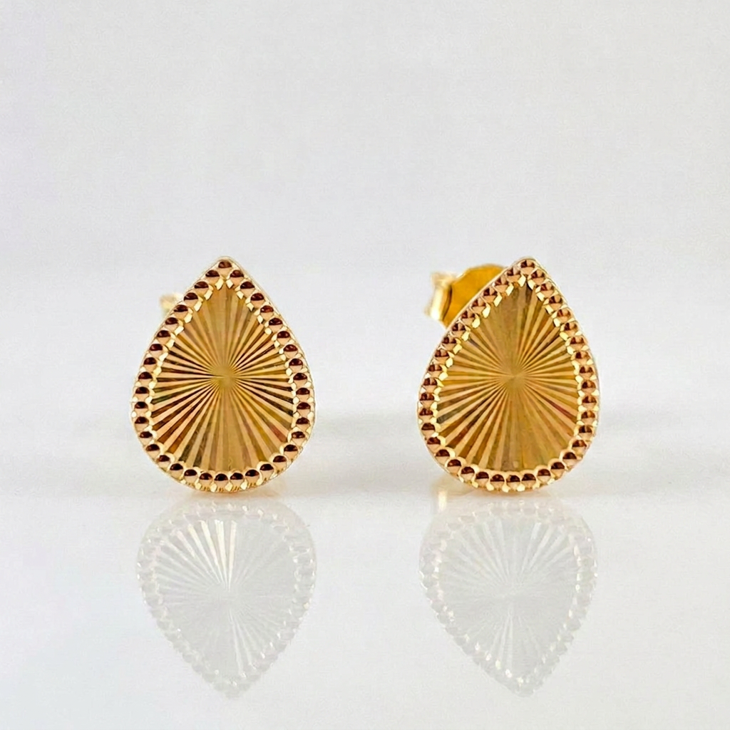 Topos Gota Diamantada 0.8gr / 7.9mm Oro Amarillo 18K
