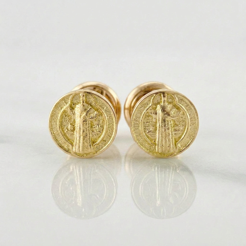 Stud Earrings San Benito 0.9gr / Yellow Gold Stamped &