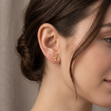 Stud Earrings Rabbit 0.6g / in / 6.4mm Yellow Gold 18K