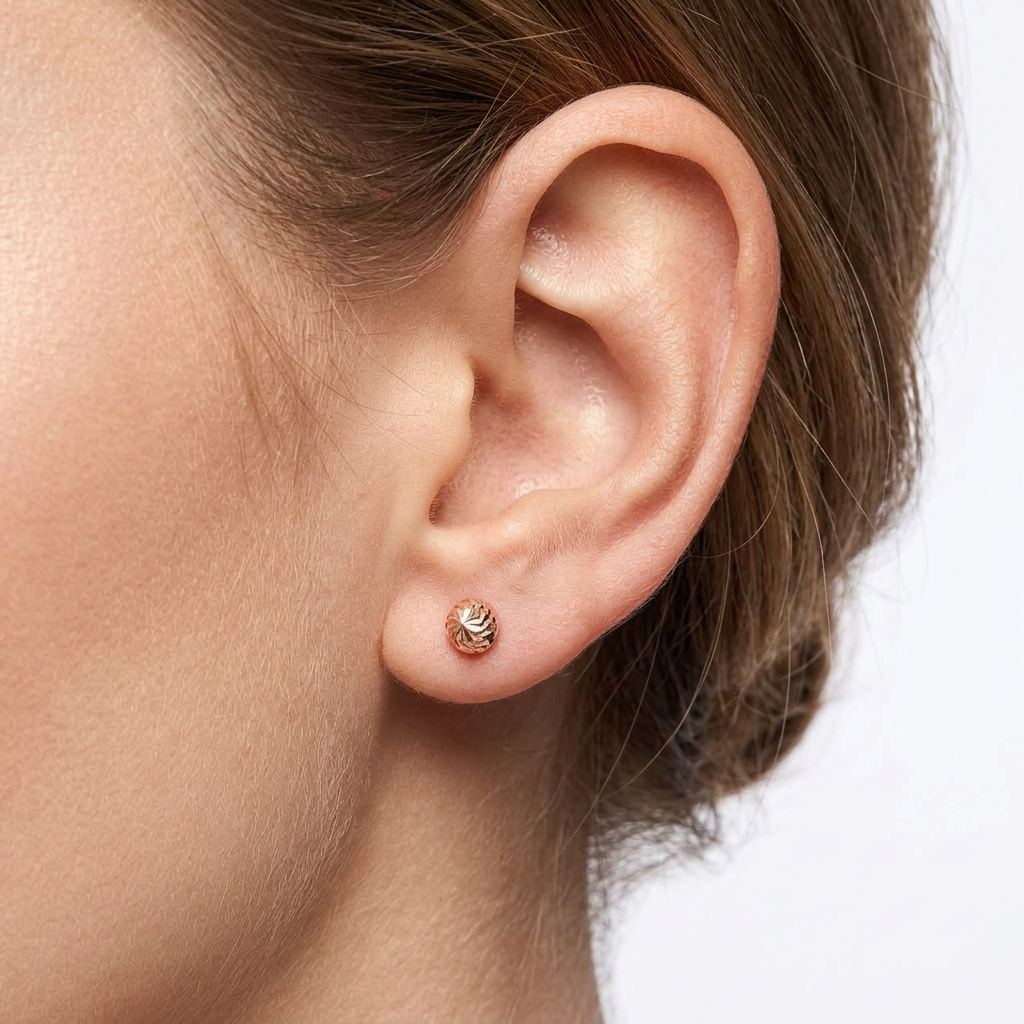 Topos Bola 0.7gr / 4mm Oro Rosa 18K &