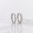 Hoop Earrings Carril Diamonds 34pts 1.7g / 1/2 in 18K White Gold