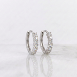 Hoop Earrings Carril Diamonds 34pts 1.7g / 1/2 in 18K White Gold
