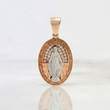 Dije Virgen Milagrosa 4.4gr / 1 1/4 in / Dos Oros Blanco Rosa 18K $