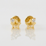 Topos Silueta Estrella 0.65gr / 6mm Oro Amarillo 18K